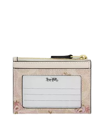 Coach Mini Skinny Id Case In Signature Canvas With Floral Print - Image 2
