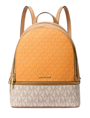 Michael Michael Kors Rhea Medium Color Block Signature Logo Backpack