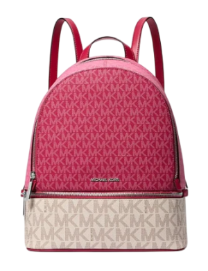 Michael Michael Kors Rhea Medium Color Block Signature Logo Backpack
