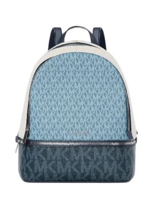 Michael Michael Kors Rhea Medium Color Block Signature Logo Backpack