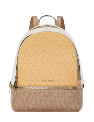 Michael Michael Kors Rhea Medium Color Block Signature Logo Backpack