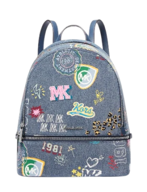 Michael Michael Kors Rhea Medium Embellished Denim Backpack