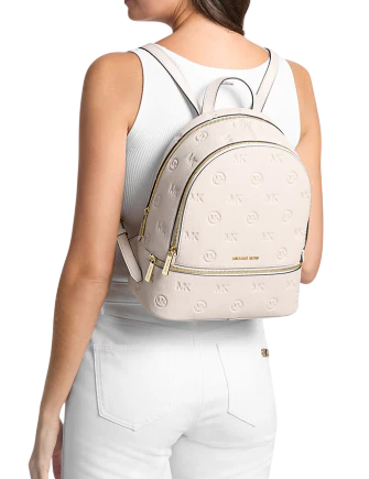 Michael Michael Kors Rhea Medium Logo Debossed Backpack - Image 3