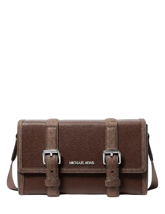Michael Michael Kors Cooper Pebbled Leather and Signature Logo Trunk Crossbody Bag