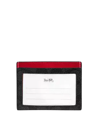 Coach Slim Id Card Case In Signature Canvas - Image 2