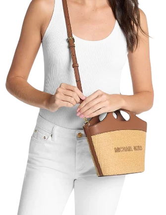 Michael Michael Kors Tatum Medium Woven Convertible Crossbody Bag - Image 3