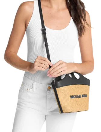 Michael Michael Kors Tatum Medium Woven Convertible Crossbody Bag - Image 3