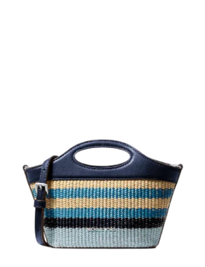 Michael Michael Kors Tatum Small Striped Woven Crossbody Bag