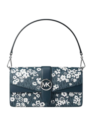 Michael Michael Kors Greenwich Medium Printed Signature Logo Convertible Shoulder Bag