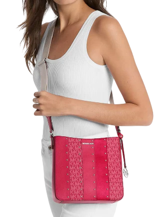 Michael Michael Kors Jet Set Small Studded Patchwork and Signature Logo Crossbody - Image 2