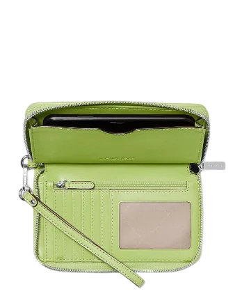 Michael Michael Kors Jet Set Travel Large Logo Jacquard Denim Smartphone Wristlet - Image 2