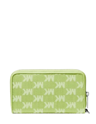 Michael Michael Kors Jet Set Travel Large Logo Jacquard Denim Smartphone Wristlet - Image 3