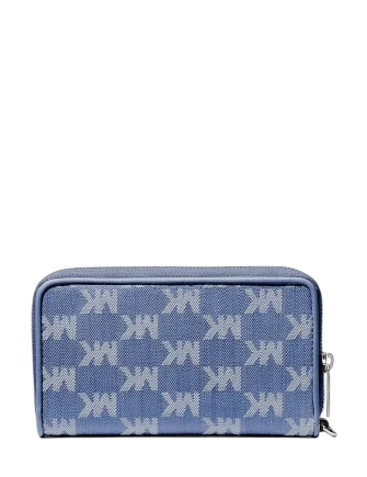 Michael Michael Kors Jet Set Travel Large Logo Jacquard Denim Smartphone Wristlet - Image 3