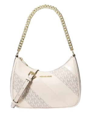 Michael Michael Kors Jet Set Travel Large Signature Logo Trim Convertible Crossbody Bag