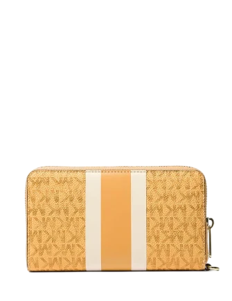 Michael Michael Kors Jet Set Travel Large Striped Signature Logo Smartphone Wallet - Image 2