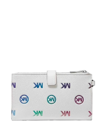 Michael Michael Kors Jet Set Travel Rainbow Logo Embossed Wristlet - Image 3