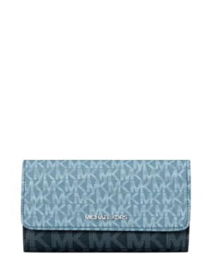 Michael Michael Kors Jet Set Travel Signature Logo Tri-Fold Wallet
