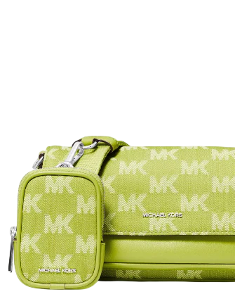 Michael Michael Kors Jet Set Travel Small Logo Jacquard Denim Crossbody - Image 4