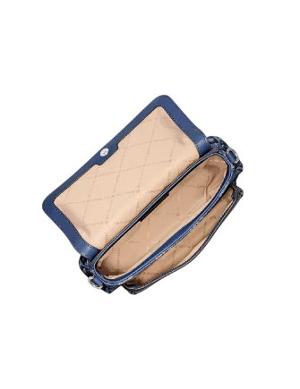 Michael Michael Kors Jet Set Travel Small Logo Jacquard Denim Crossbody - Image 2