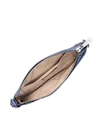 Michael Michael Kors Jet Set Travel Small Logo Jacquard Denim Wristlet - Image 3