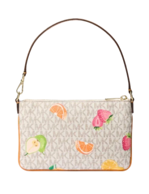 Michael Michael Kors Jet Set Travel Small Printed Signature Logo Wristlet