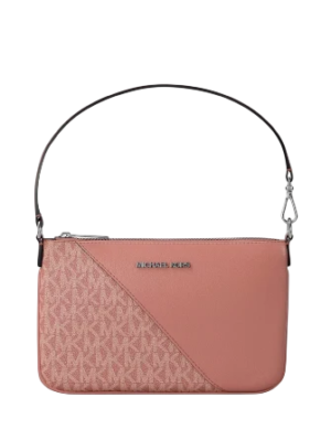 Michael Michael Kors Jet Set Travel Small Signature Logo and Smooth Wristlet