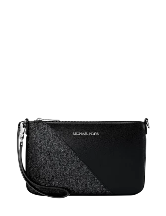 Michael Michael Kors Jet Set Travel Small Signature Logo and Smooth Wristlet - Image 4