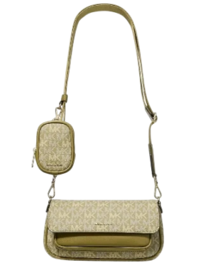 Michael Michael Kors Jet Set Travel Small Signature Logo Crossbody Bag With Pouch