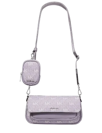 Michael Michael Kors Jet Set Travel Small Signature Logo Crossbody Bag With Pouch