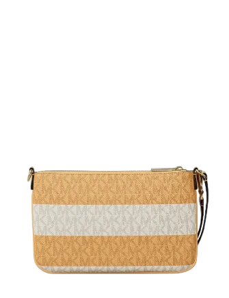 Michael Michael Kors Jet Set Travel Small Striped Signature Logo Convertible Wristlet - Image 2