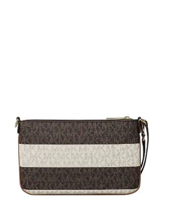 Michael Michael Kors Jet Set Travel Small Striped Signature Logo Convertible Wristlet - Image 2