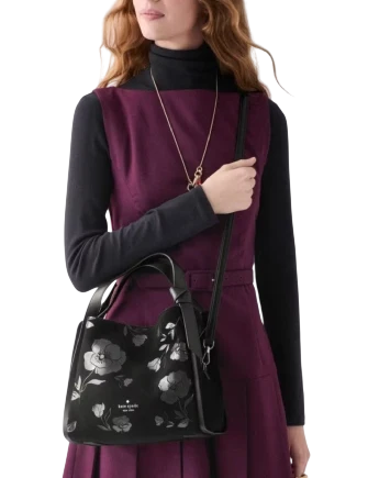 Kate Spade New York Knott Floral Suede Carryall Bag - Image 2