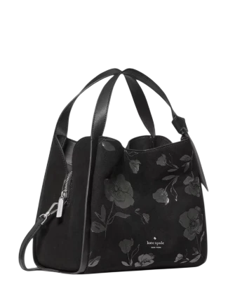 Kate Spade New York Knott Floral Suede Carryall Bag - Image 3