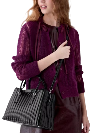 Kate Spade New York Thompson Street Shiny Quilted Satchel Bag - Image 2