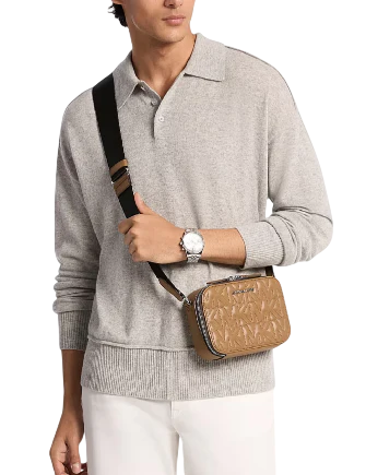 Michael Michael Kors Hudson Logo Embossed Crossbody Bag - Image 3