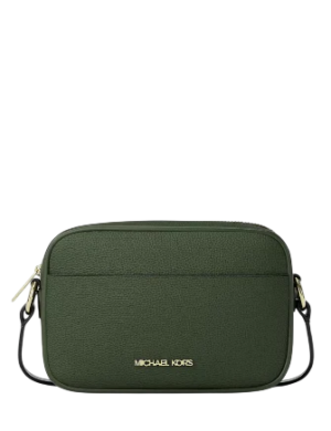 Michael Michael Kors Jet Set Pebbled Leather Camera Crossbody Bag