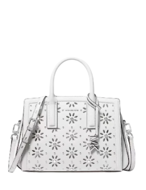 Michael Michael Kors Laila Small Embellished Laser Cut Leather Satchel