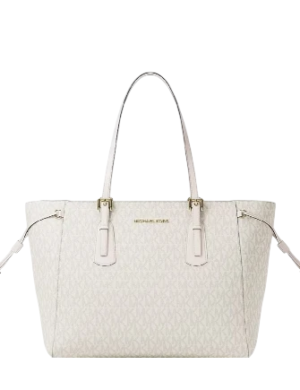 Michael Michael Kors Voyager Large Signature Logo Top-Zip Tote Bag