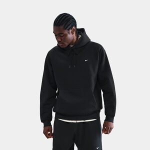 Solo Swoosh Pullover Mens Hoodie (Black/Black/White)
