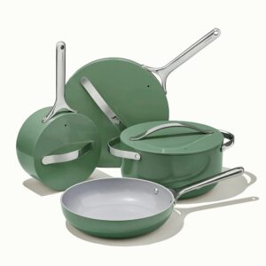 12-Piece Non-Stick Ceramic Cookware Set - Sage