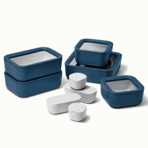 23-piece Glass Food Storage Set - Navy