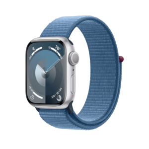 Apple Watch Series 9 41mm GPS Silver Case with Winter Blue Sport Loop MR923LL/A