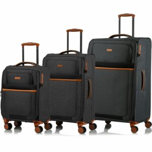 CHAMPS Classic II Collection - 3-piece Softside Luggage set - Black C5011-BLACK