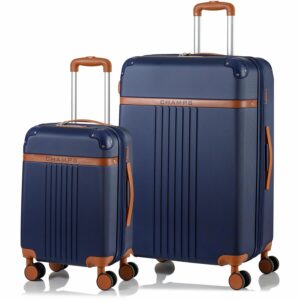 CHAMPS Vintage Collection - 2-piece Hardside Luggage set - Navy S1016-NAVY