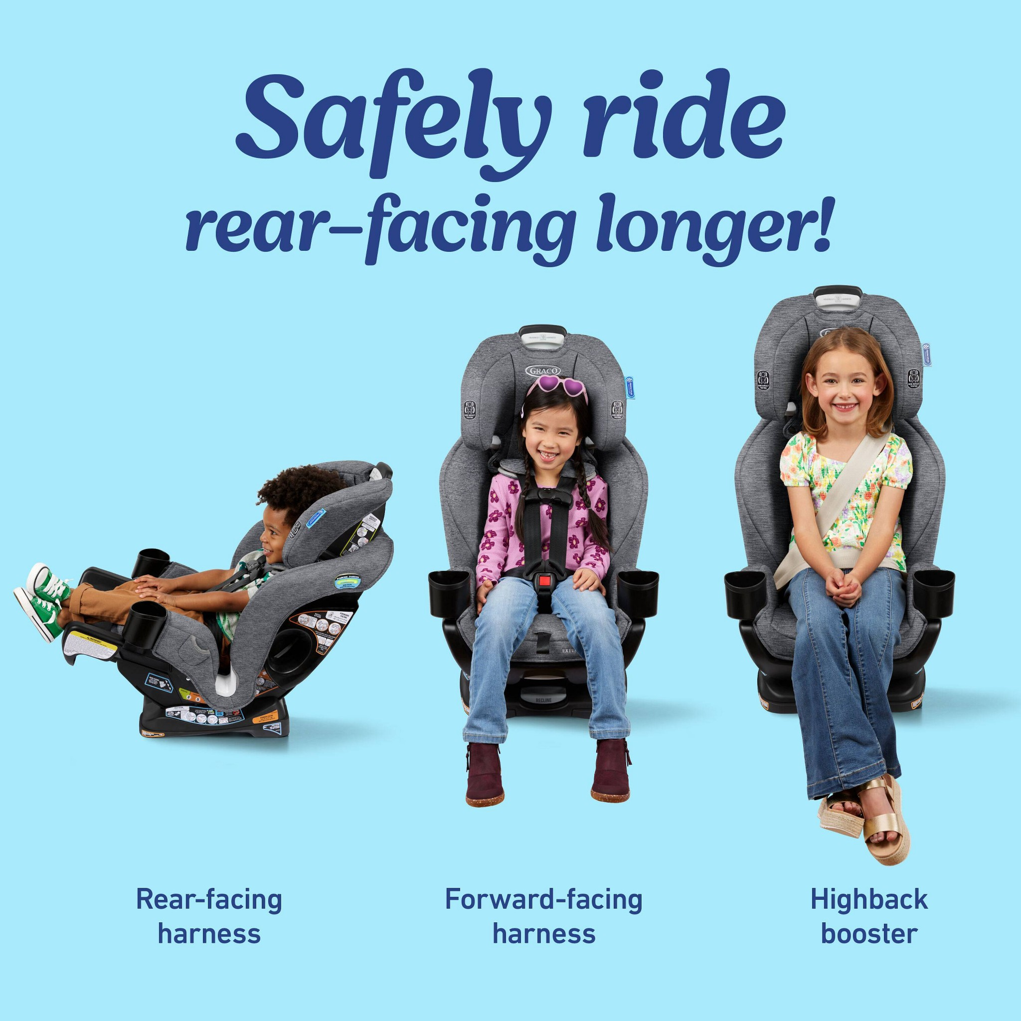 Extend2Fit LX 3-in-1 Convertible Car Seat - Ashten - Image 3