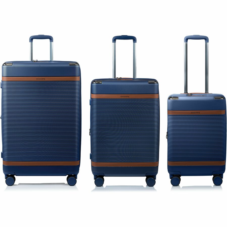 CHAMPS Vintage III Collection - 3-piece Hardside Luggage set - Navy S1033-NAVY