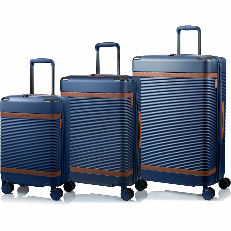 CHAMPS Vintage III Collection - 3-piece Hardside Luggage set - Navy S1033-NAVY - Image 9