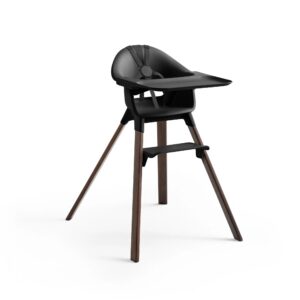 Clikk High Chair All-in-One with Tray & Harness - Black Warm Brown