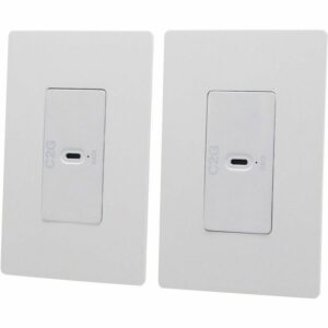C2G Superbooster 1-Port USB over Cat6a Wall Plate to Wall Plate Extender Kit - USB 3.2 Gen1 (5Gbps) C2G54268