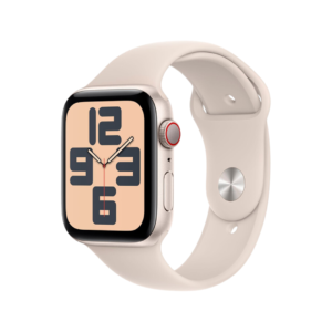 Apple Watch SE 2nd Gen 44mm Cell Starlight Case w/ Starlight Band S/M MRGT3LL/A